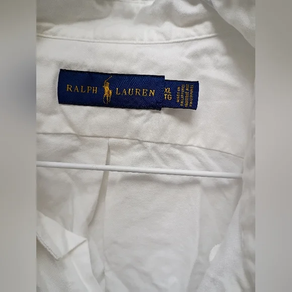 Polo Ralph Lauren White Button-Up Shirt Crisp White Cotton XL - Picture 4 of 5